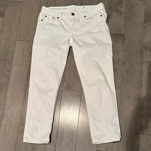 J. Crew White Cropped Jeans. Low-rise. Size 28.